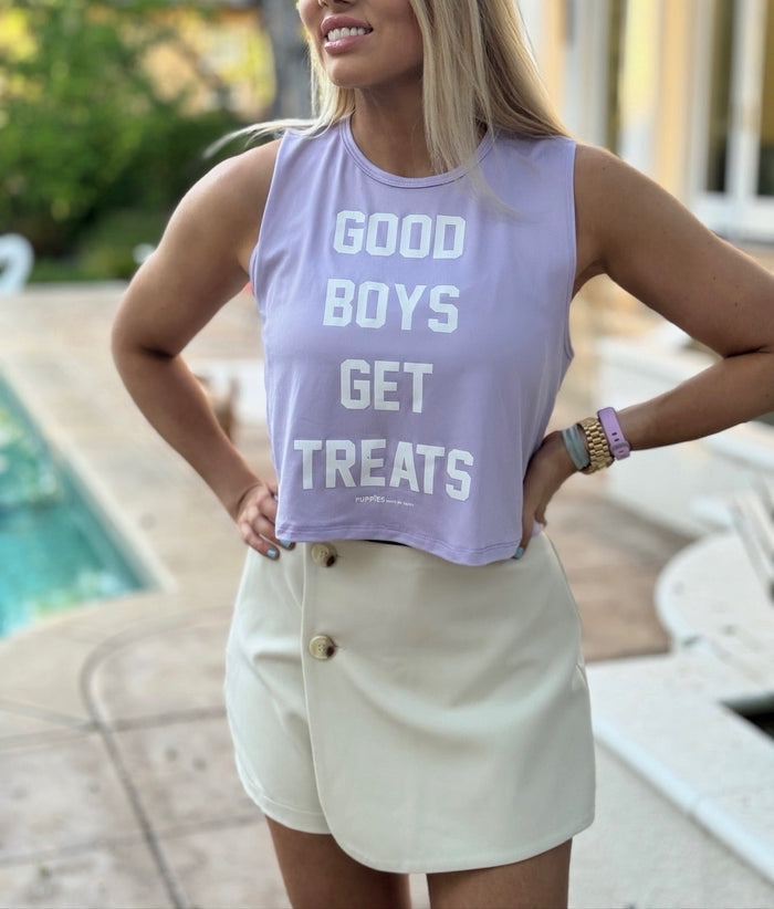 Good Boys Get Treats Crop Tank