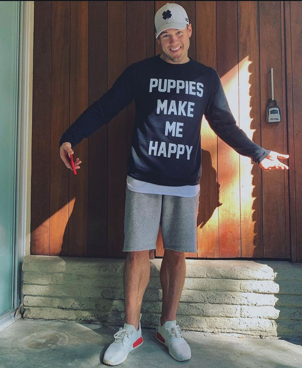 Puppies Make Me Happy Unisex Crewneck Sweatshirt
