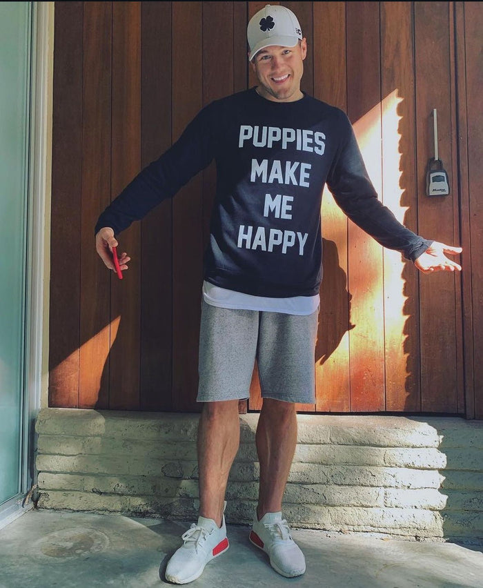 Puppies Make Me Happy Unisex Crewneck Sweatshirt