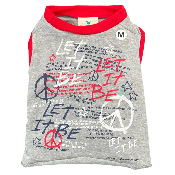 Upcycled Dog Tank - M "LET IT BE", photo 1