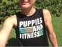 Puppies and Fitness Club Logo Crop Tank