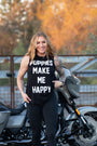 Puppies Make Me Happy Women's Sleeveless Tank