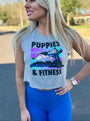TreadMaster German Shepherd on a Treadmill Crop Top