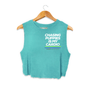 Chasing Puppies Is My Cardio Crop Tank in teal
