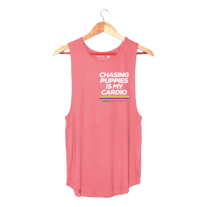 Chasing Puppies is My Cardio Women's Sleeveless Tank