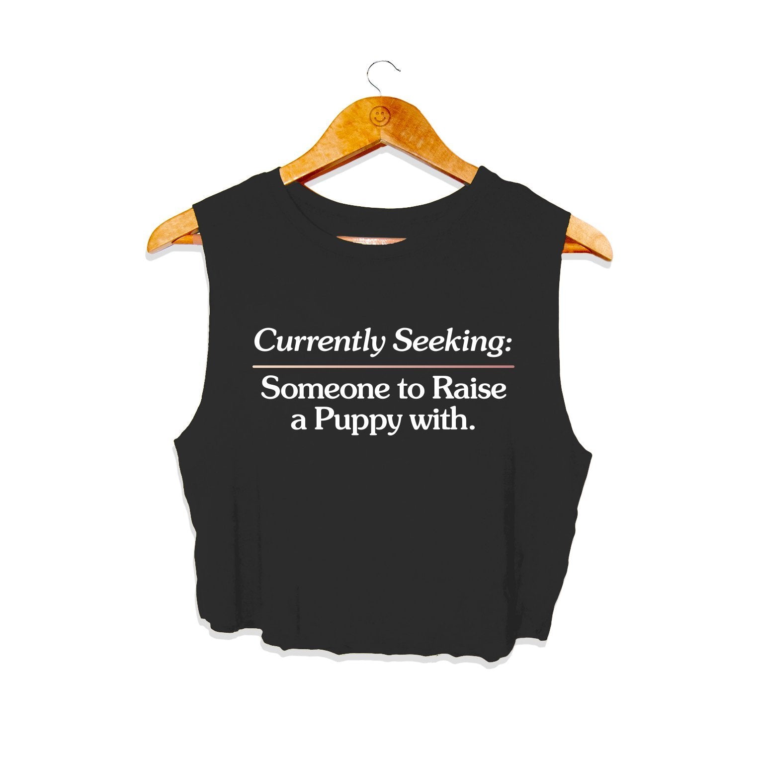 Currently Seeking Crop Top in black