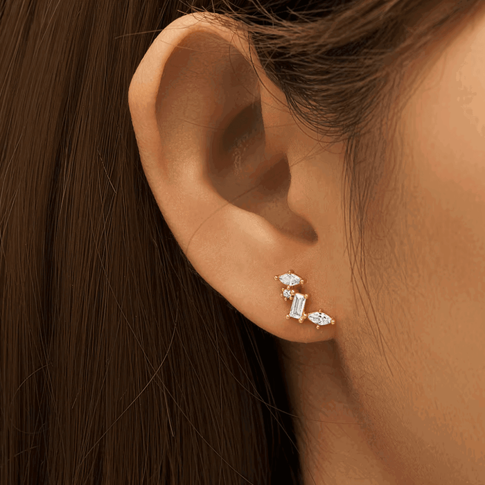 Celestial Cluster Cubic Zirconia Earrings, photo 6