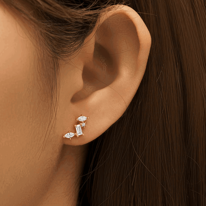 Celestial Cluster Cubic Zirconia Earrings, photo 3
