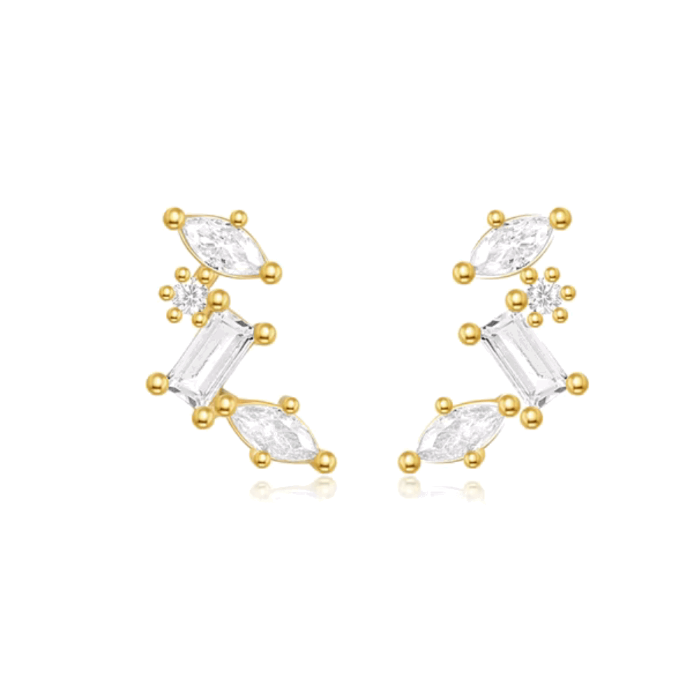 Celestial Cluster Cubic Zirconia Earrings, photo 1