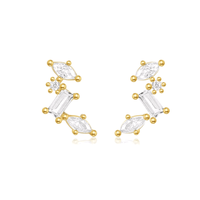 Celestial Cluster Cubic Zirconia Earrings, photo 1