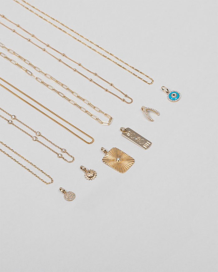 Collar de estaciones con diamantes en oro de 14K, foto 6