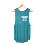 Chasing Puppies is My Cardio Women's Sleeveless Tank in deep teal