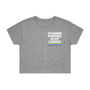 Chasing Puppies is My Cardio Crop Tee in light grey