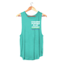 Chasing Puppies is My Cardio Women's Sleeveless Tank in teal