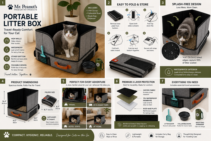 Portable Travel Cat Litter Box, photo 4