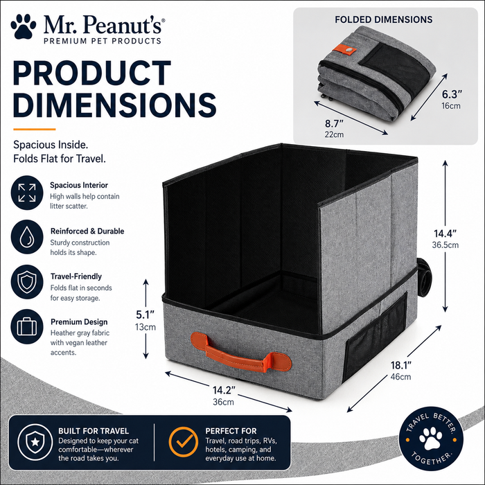 Portable Travel Cat Litter Box, photo 2