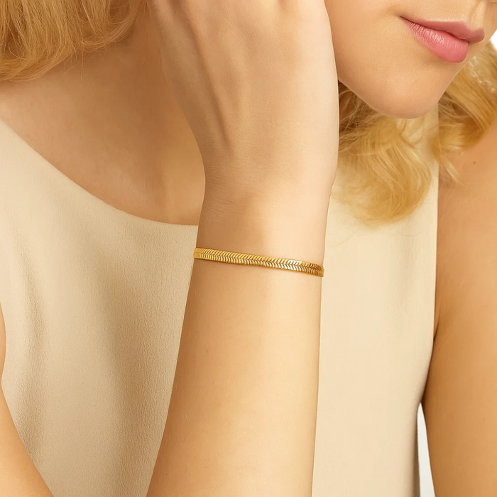 Adjustable Gold Snake Chain Bracelet, photo 4