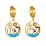 Coastal Magic Tropical Huggie Hoop Earrings, photo 1