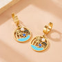 Coastal Magic Tropical Huggie Hoop Earrings, photo 3