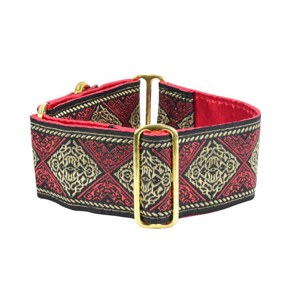 Collar martingala para perro Tribal Red, 2 pulg. de ancho, foto 1