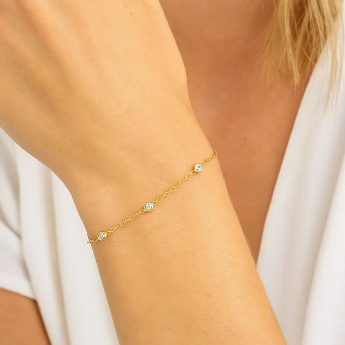 Cosmic Halo Bezel Cubic Zirconia Bracelet, photo 3
