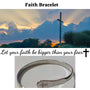 Let Your Faith Be Bigger Than Your Fear Cross Engraved Cuff, photo 15