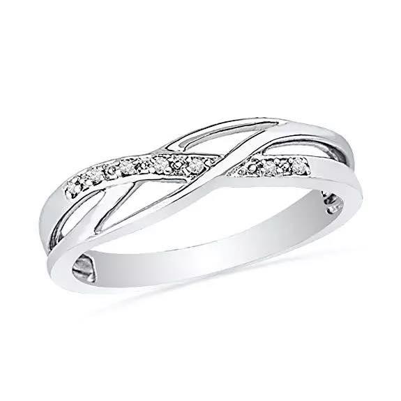 Cubic Zirconia Braided Ring, photo 2