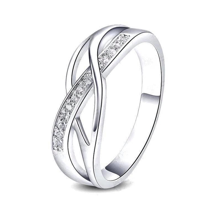 Cubic Zirconia Braided Ring, photo 1