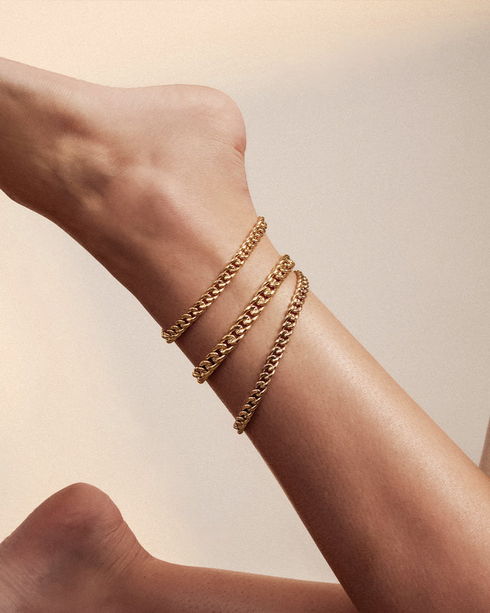 14K Gold Large Miami Cuban Link Anklet, photo 2