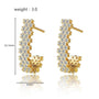 Cubic Zirconia J Hoop Earrings, photo 3