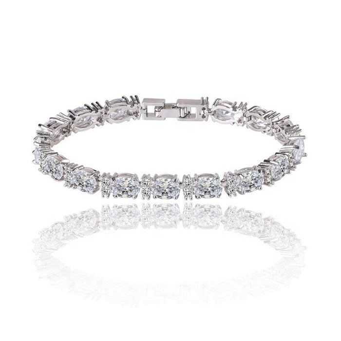 Oval and Round Cut Cubic Zirconia Tennis Bracelet, photo 1