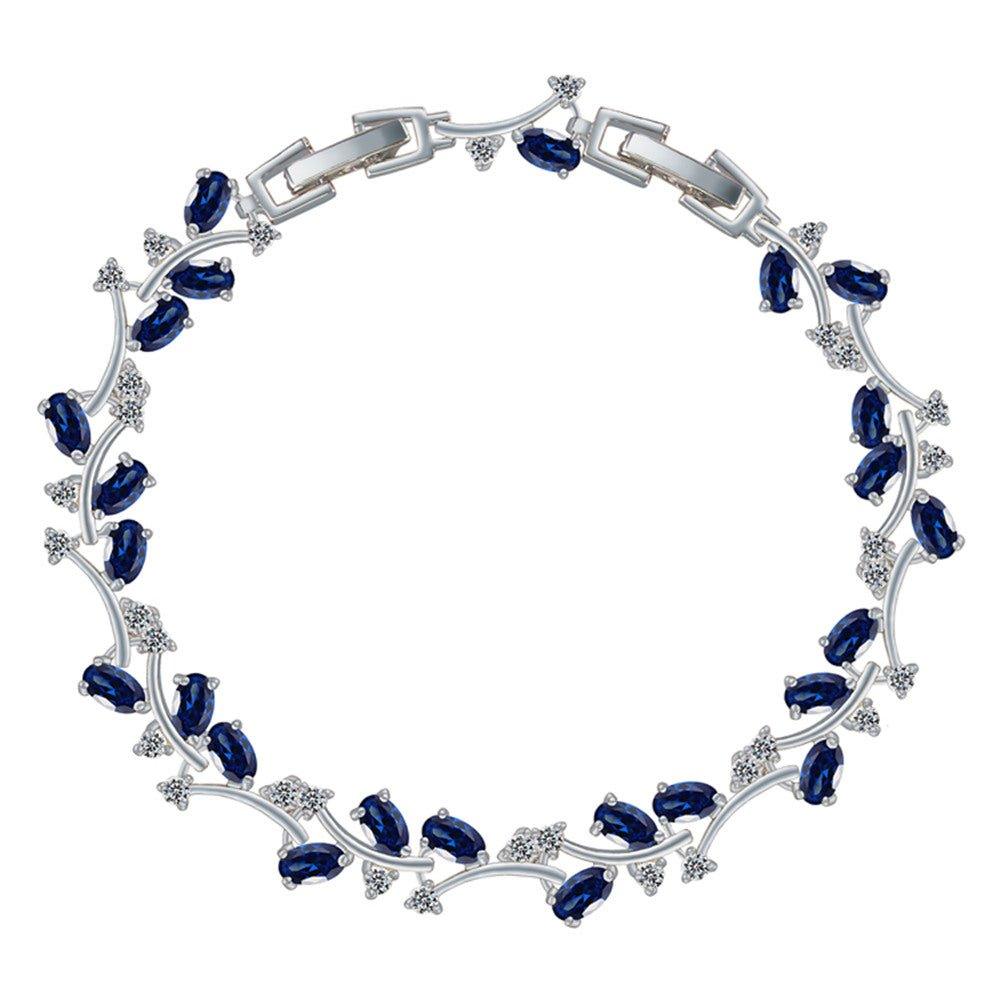 Oval Sapphire Cubic Zirconia Tennis Bracelet, photo 1