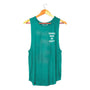 Puppies Make Me Happy Motto Sleeveless Top in mermaid