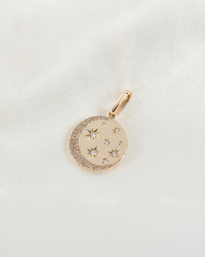 14K Gold Diamond Celestial Necklace, photo 5