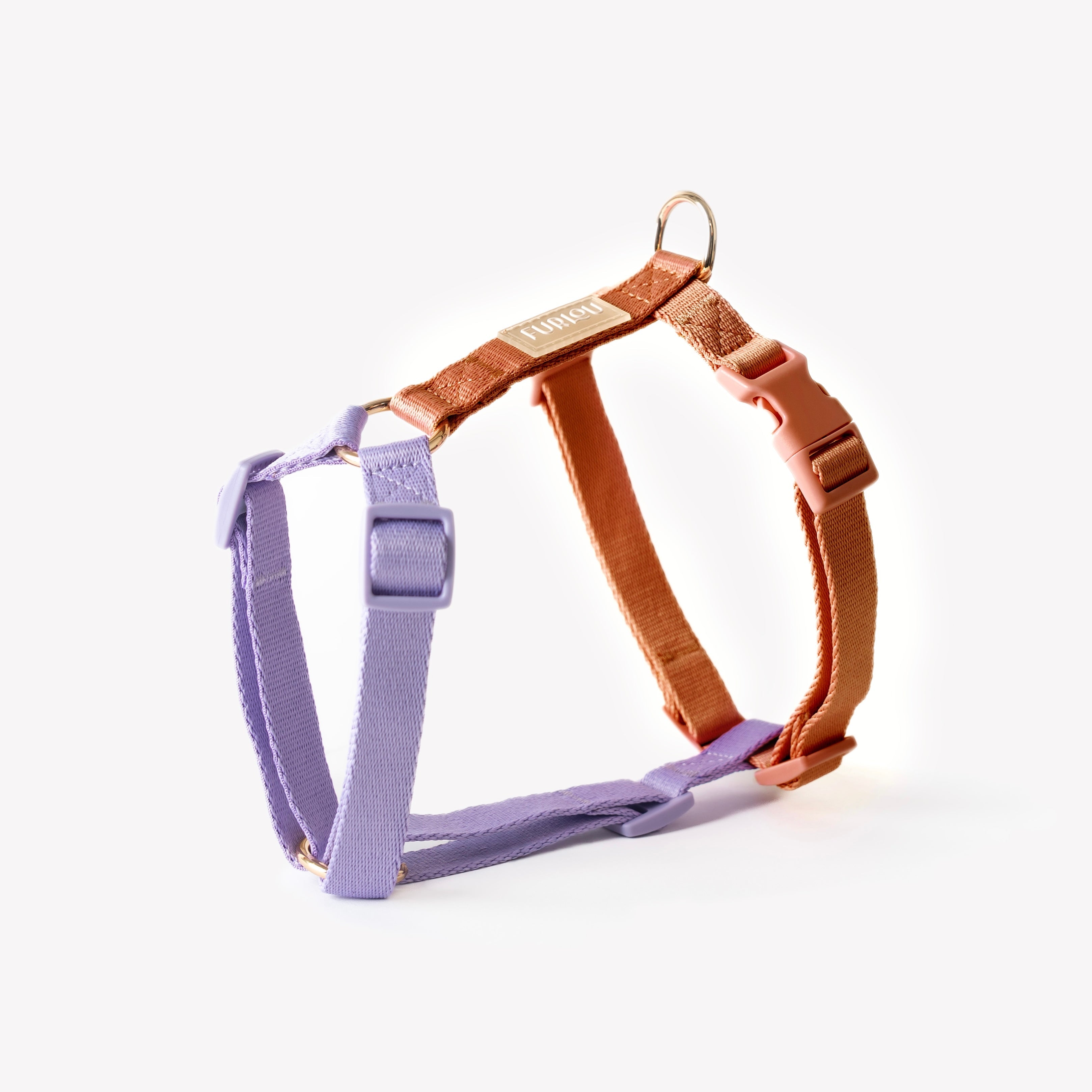 Lavender and Terracotta strap dog harness