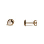 Aretes de botón de corazón de madreperla, foto 2