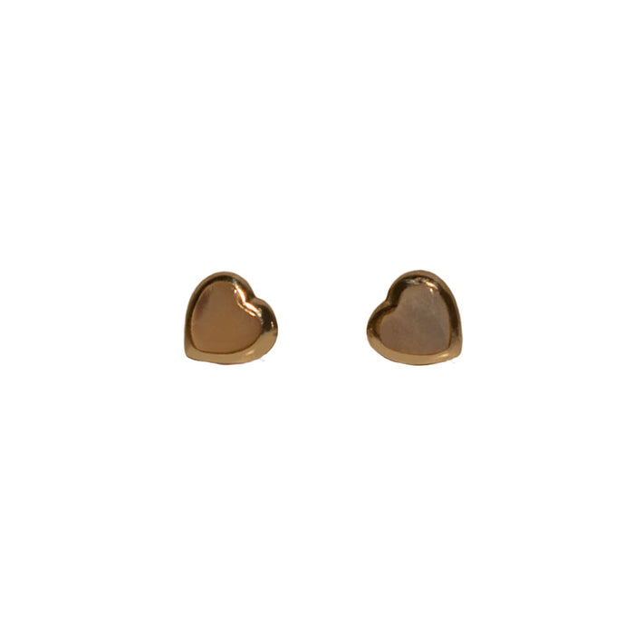 Aretes de botón de corazón de madreperla, foto 3