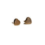 Aretes de botón de corazón de madreperla, foto 1