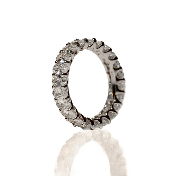 Oval Cut Cubic Zirconia Eternity Ring, photo 1