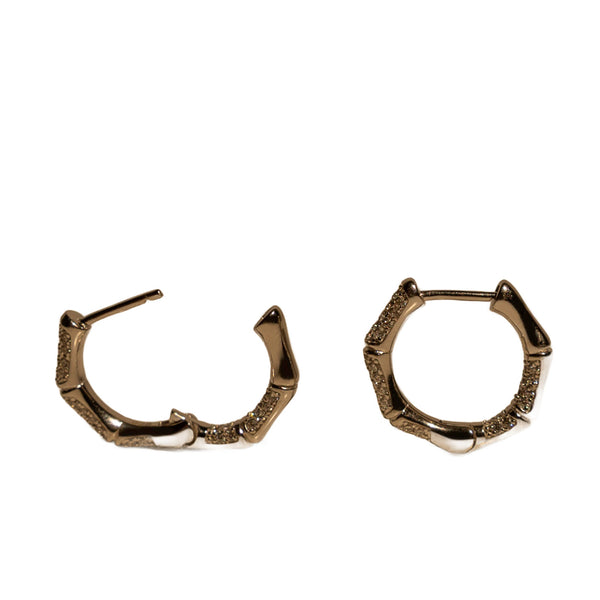 Angular Gem Cubic Zirconia Hoop Earrings, photo 1