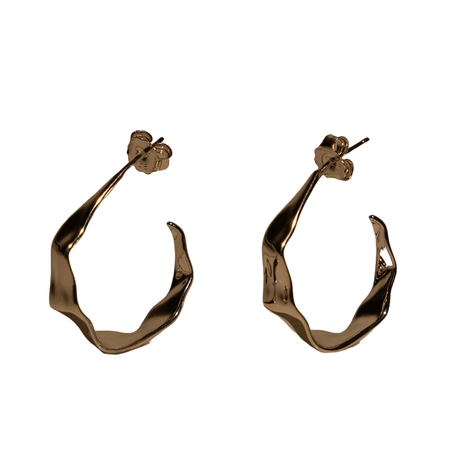 Men's Hammered Hoop Earrings, photo 1