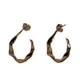 Men's Hammered Hoop Earrings