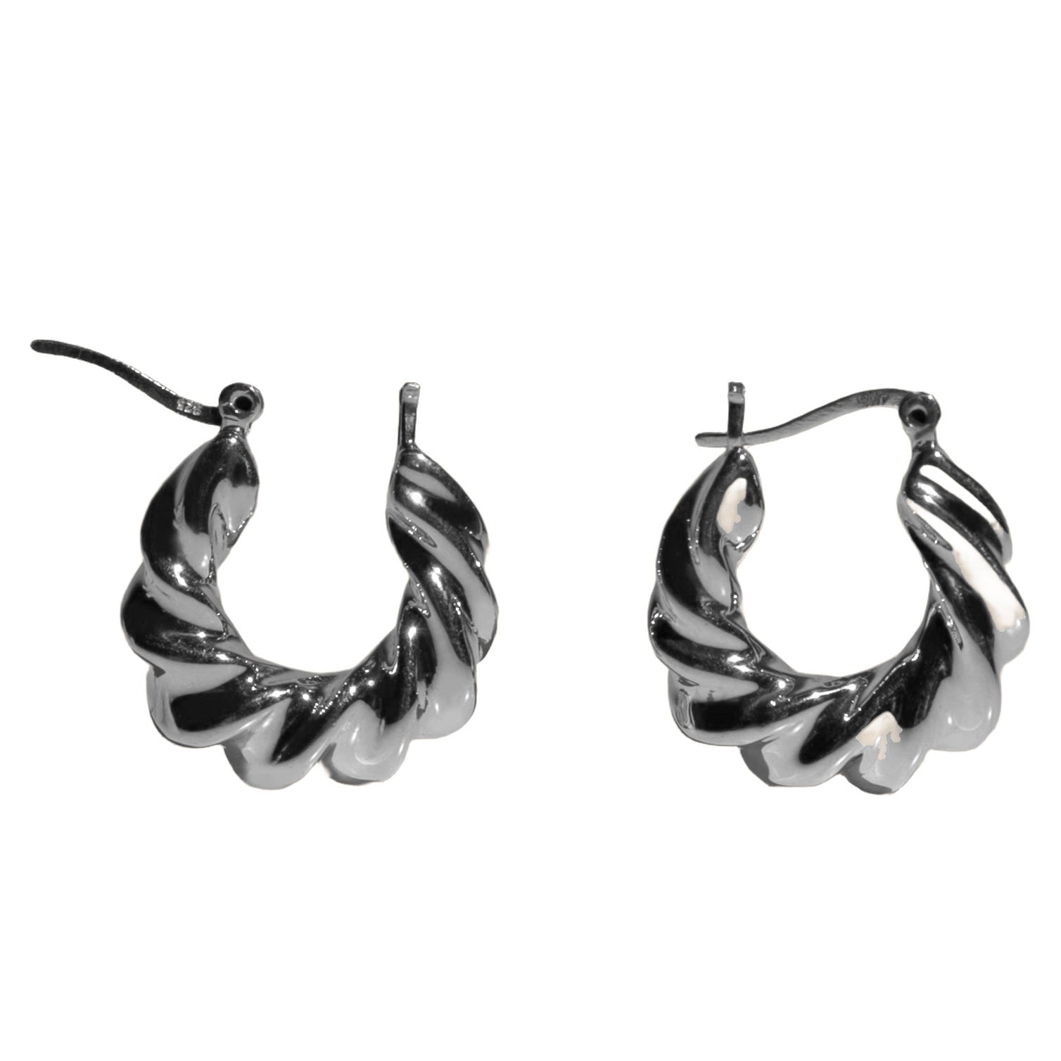 Aretes de aro Bold Twist, foto 1