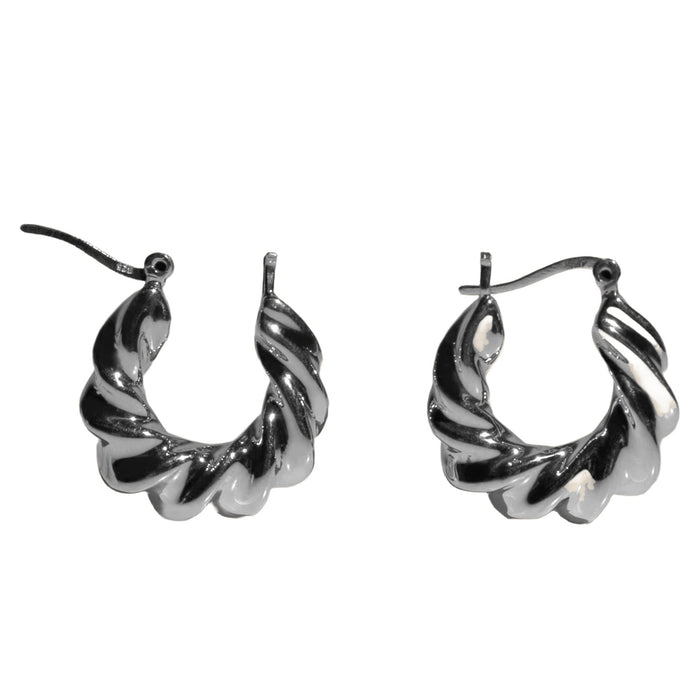 Aretes de aro Bold Twist, foto 1
