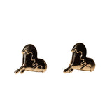 Cora Melting Heart Stud Earrings