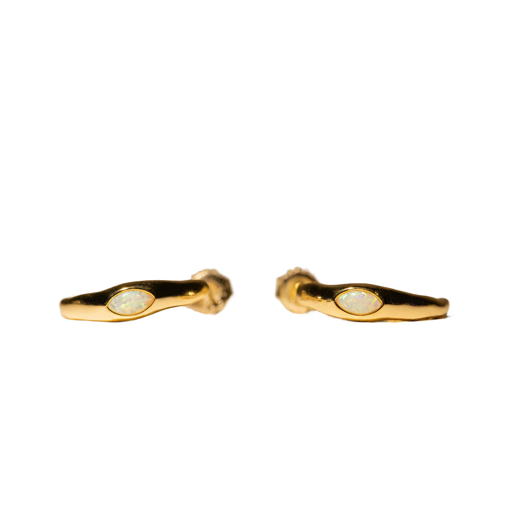 Aretes de aro con ópalo, foto 1
