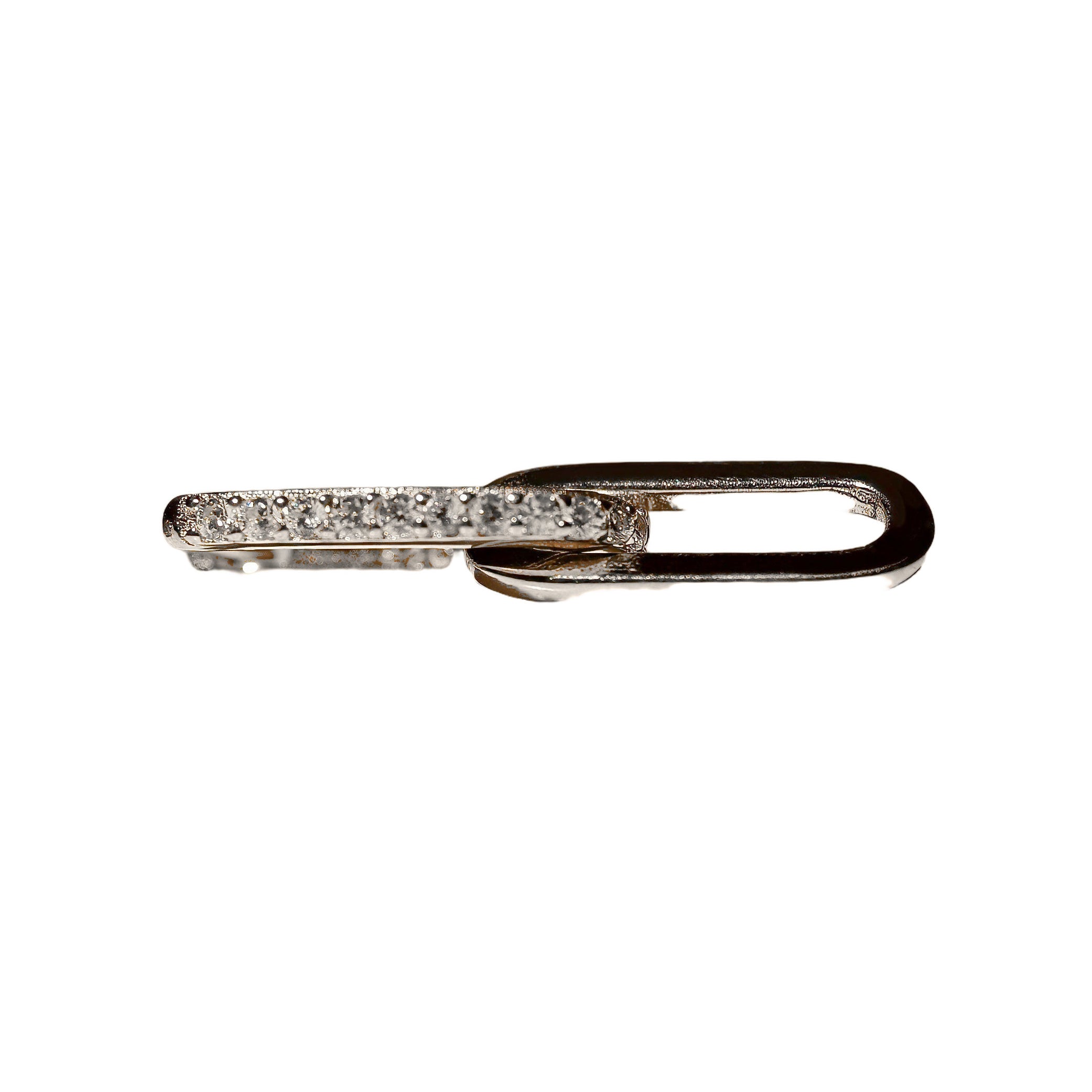 Aretes de aro Baby Paperclip Gem con zirconia cúbica, foto 1