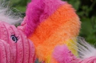 Rainbow Elephant Knottie Plush Dog Toy, photo 3