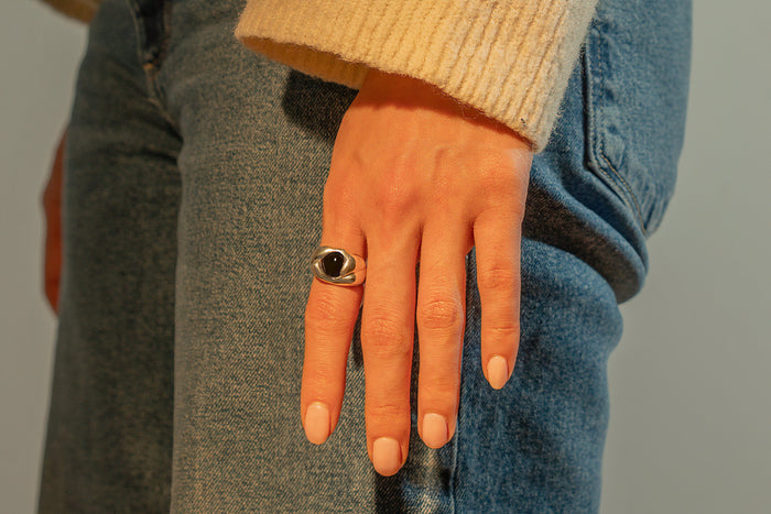 Men's Orbital Black Onyx Ring, photo 8