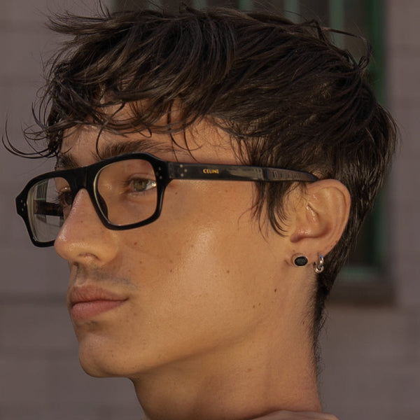 Aretes de botón de ónix para hombre, foto 2